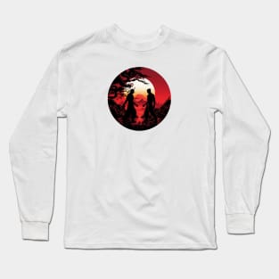 Double Dragon Circular Design Long Sleeve T-Shirt